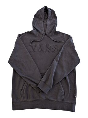 Vans Men's Black Embroidered Logo Pullover Hoodie